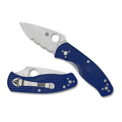 Spyderco   C136PSBL  CPM S35VN钢   FRN尼龙手柄   亮蓝色  810