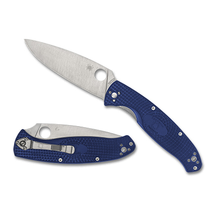 Spyderco  C142PBL  CPM S35VN钢    FRN尼龙手柄   蓝色  990