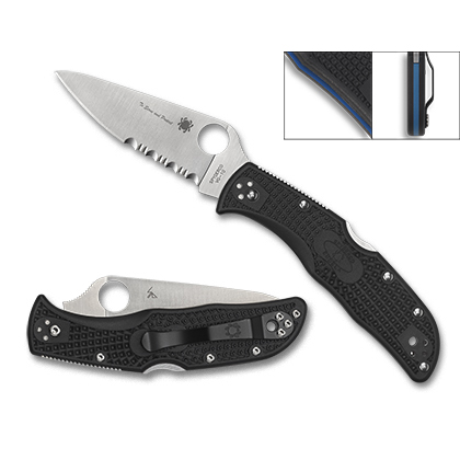Spyderco  C243FPSBKBL   VG-10钢   FRN尼龙手柄  黑色  810