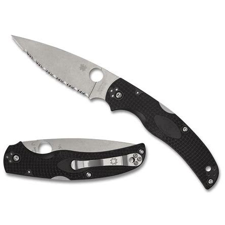 Spyderco  C244SBK  CTS BD1N钢  FRN尼龙手柄   黑色  1260