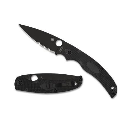 Spyderco  C244PSBBK  CTS-BD1N钢   FRN尼龙手柄   黑色   1350
