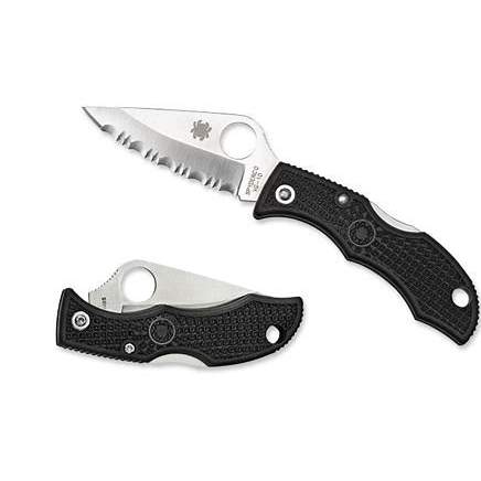Spyderco  LBKS3 VG10钢   FRN尼龙手柄   黑色  360