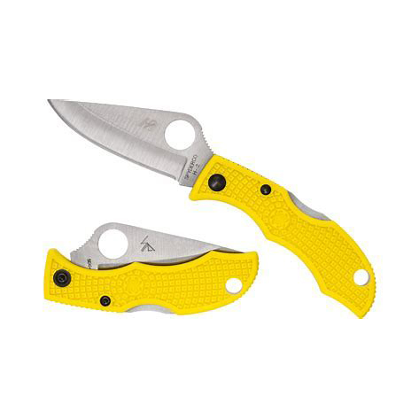 Spyderco  LYLP3  H1/H2钢    FRN尼龙手柄   黄色  450