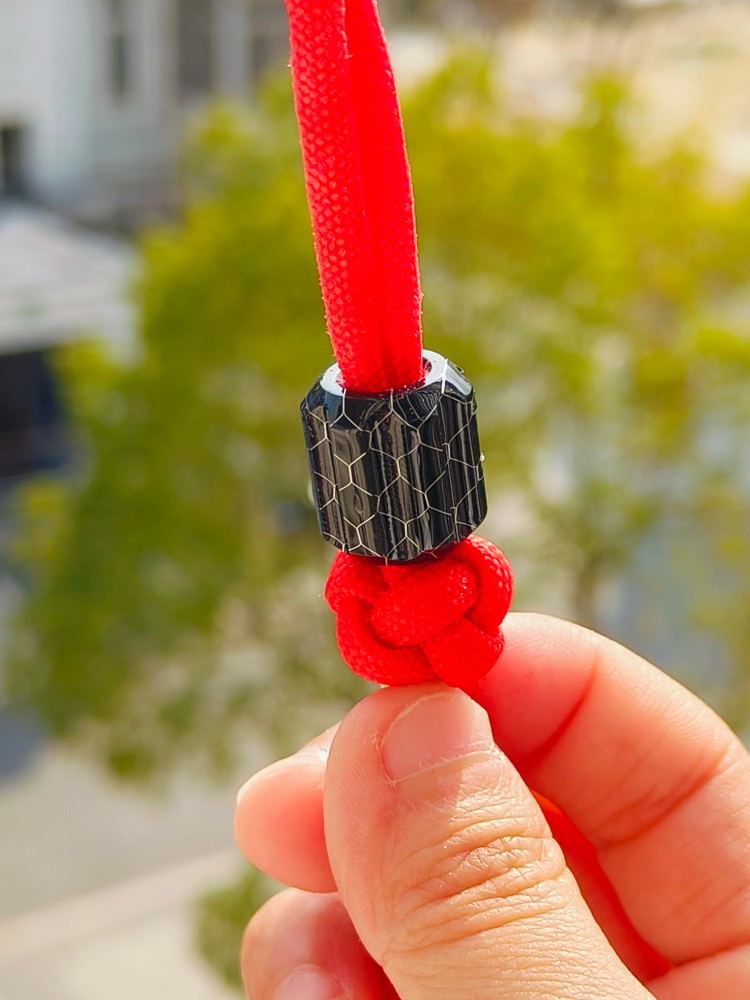 SSD工作室 黑色树脂刀坠蜂窝纹网纹
