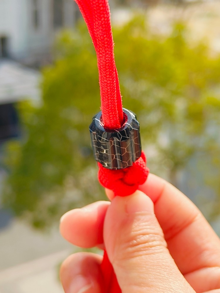 SSD工作室 黑色树脂刀坠蜂窝纹网纹
