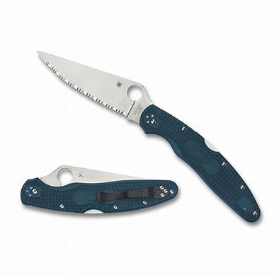 Spyderco  C07FS4K390   Police 4  K390钢  FRN尼龙手柄   蓝色  1350