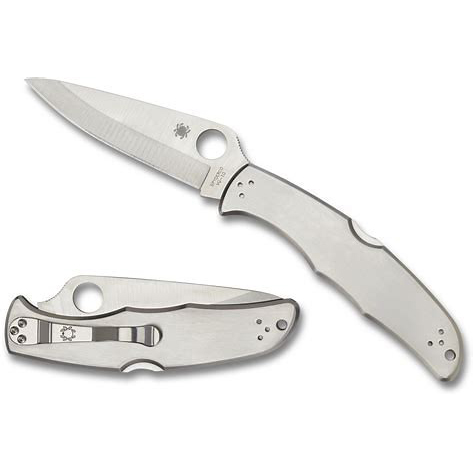 Spyderco  C10P    Endura   VG-10钢  不锈钢手柄   银色  900