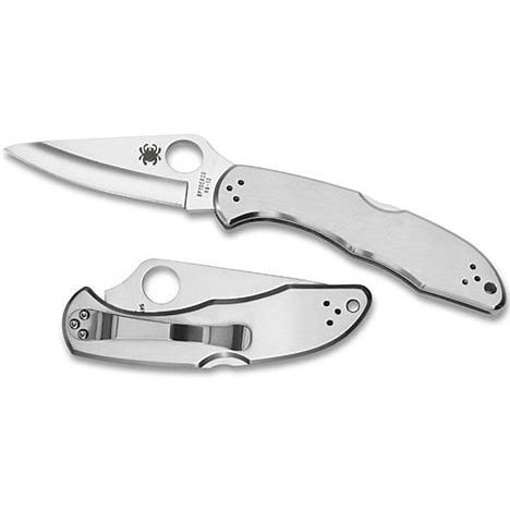 Spyderco  C11P    Delica 4   VG10钢   不锈钢手柄   银色  810
