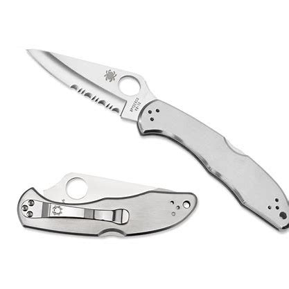 Spyderco  C11PS  Delica 4  VG10钢  不锈钢手柄  银色  810
