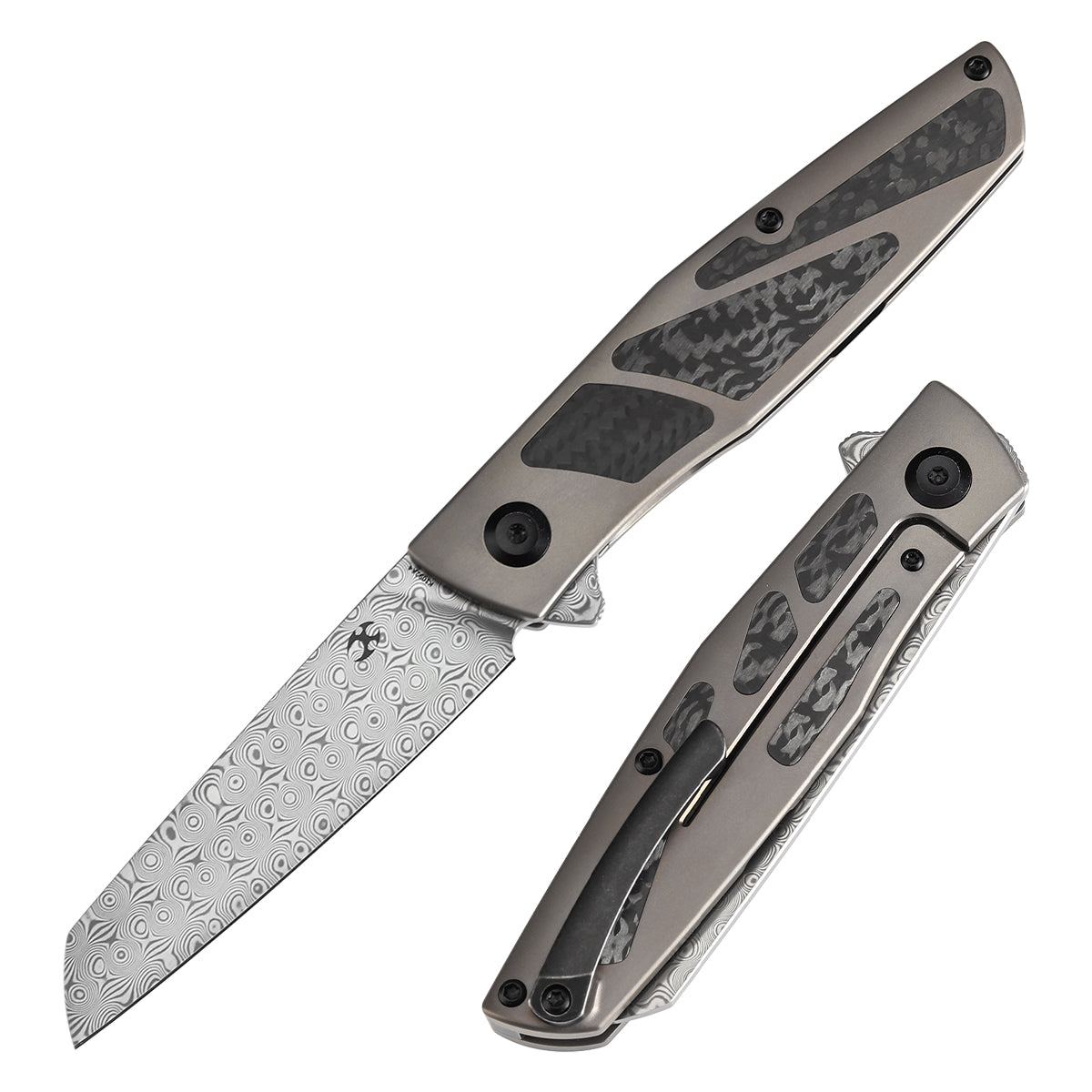 KANSEPT Cru  CPM S35VN钢/大马士革钢   钛+碳纤维手柄  K1092A4  黑色   1300