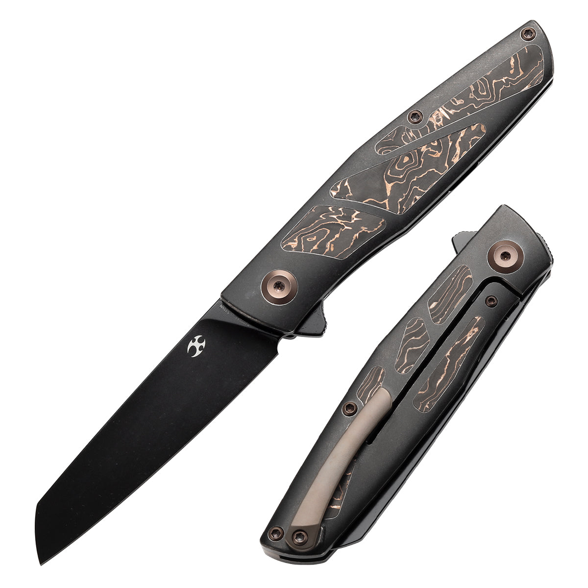 KANSEPT Cru   CPM S35VN钢   钛铜碳纤维手柄  K1092A1  黑色  1300