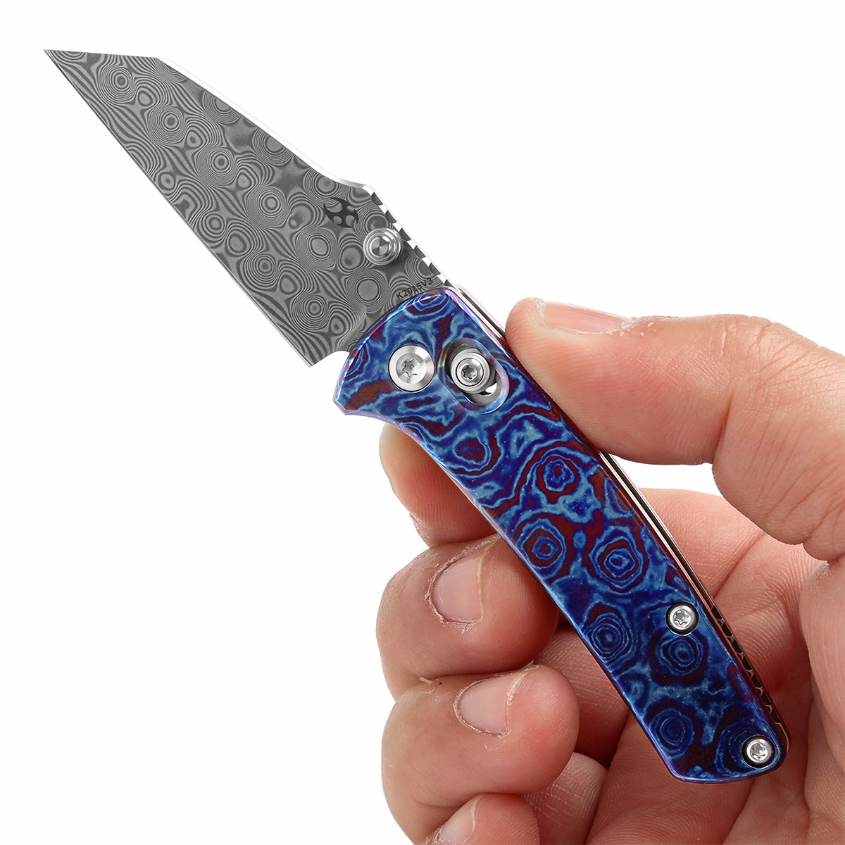KANSEPT   Little Main Street   大马士革钢  Timascus手柄   K2015V3  蓝紫色  1400