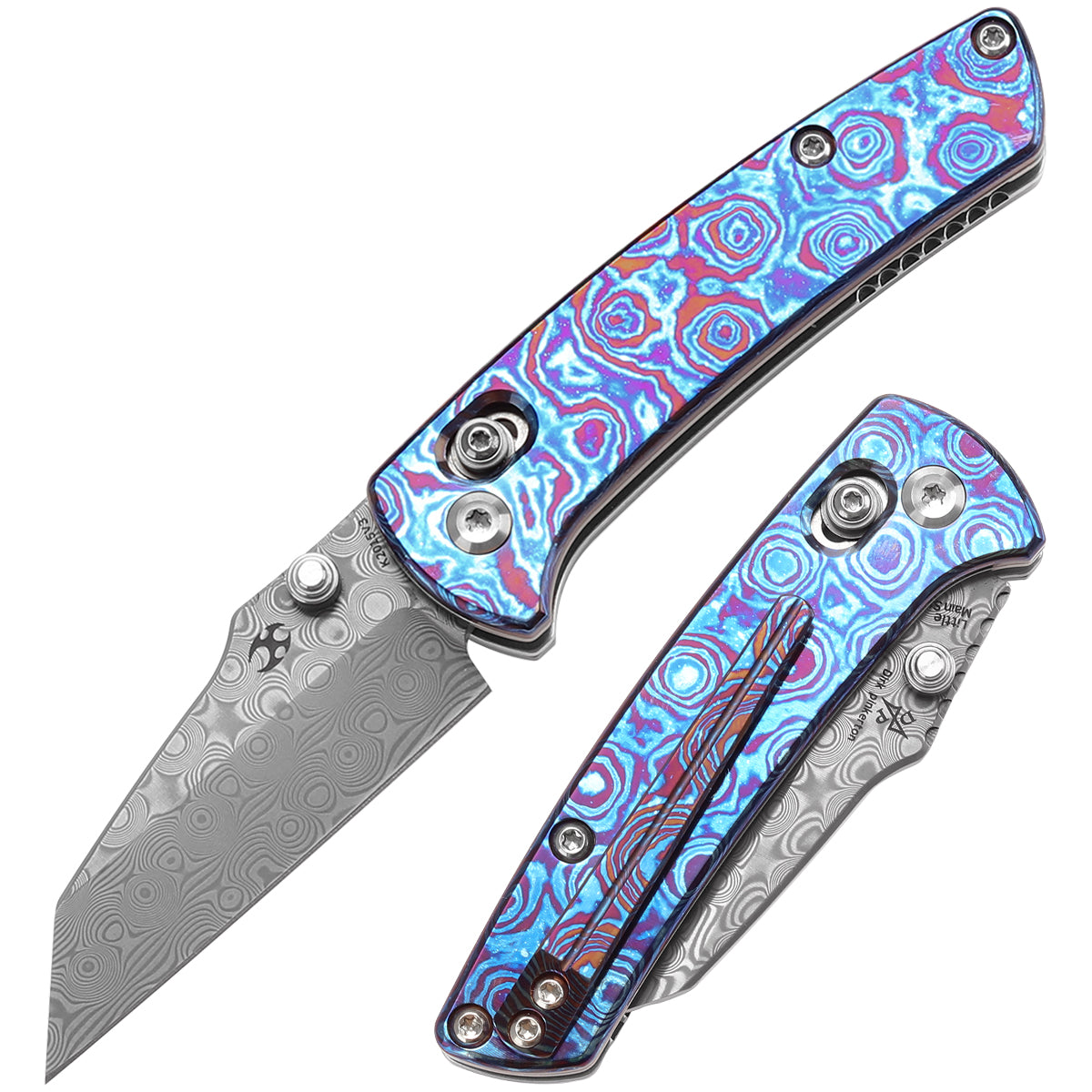 KANSEPT   Little Main Street   大马士革钢  Timascus手柄   K2015V3  蓝紫色  1400