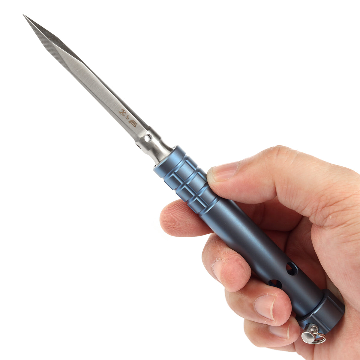 Kansept EDC   Stiletto   5Cr13钢   钛手柄 G005A6  钛蓝色   400