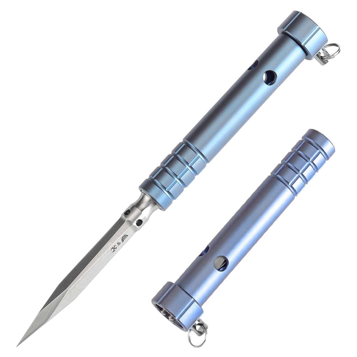 Kansept EDC   Stiletto   5Cr13钢   钛手柄 G005A6  钛蓝色   400