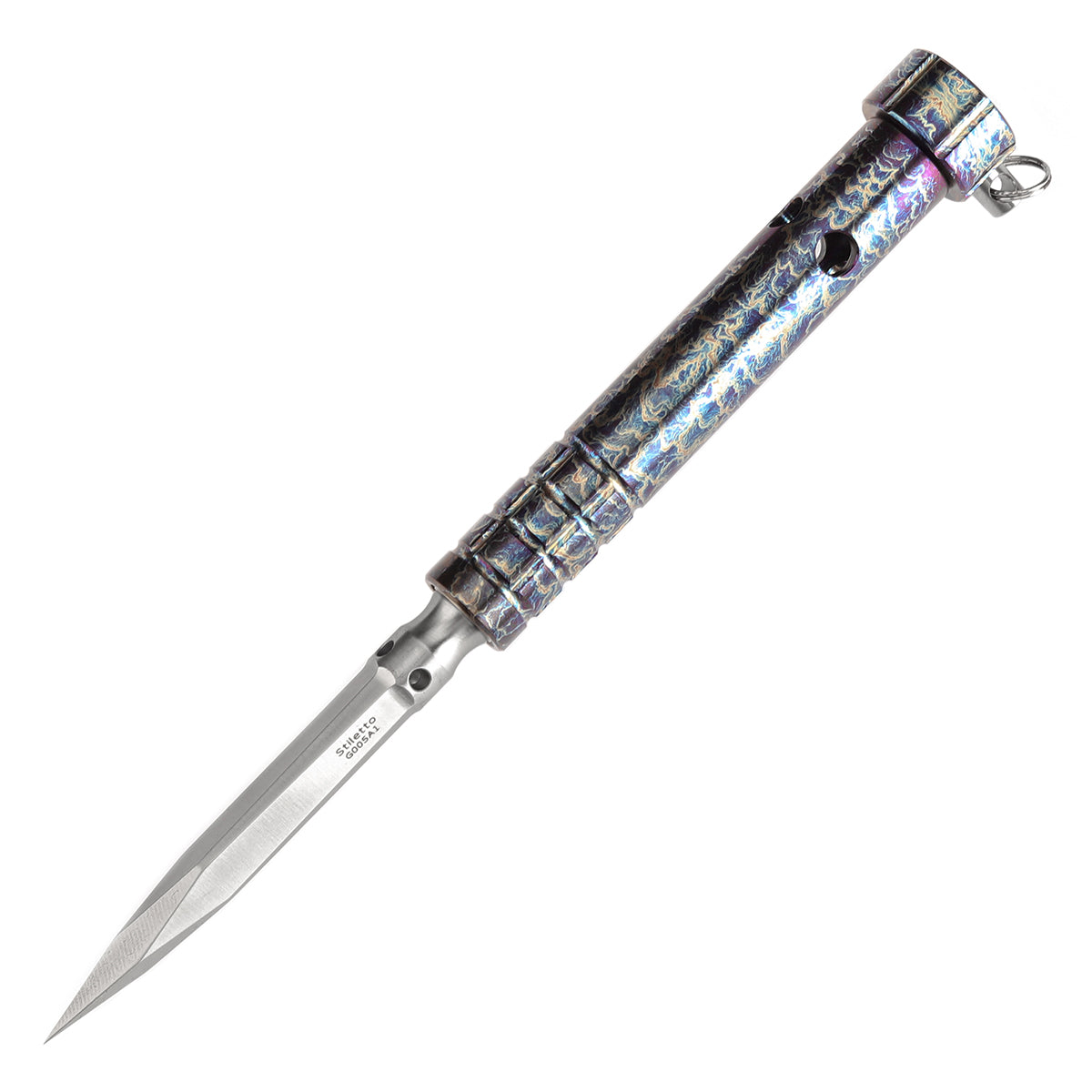 Kansept   Stiletto  5cr13钢   钛手柄  G005A1  钛蓝色  500