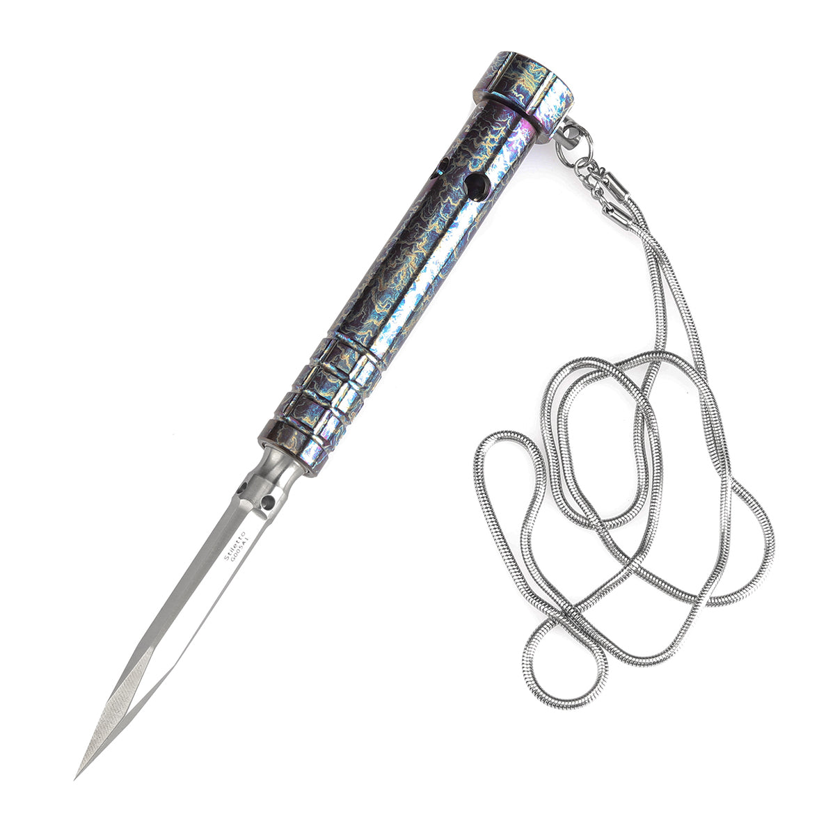 Kansept   Stiletto  5cr13钢   钛手柄  G005A1  钛蓝色  500