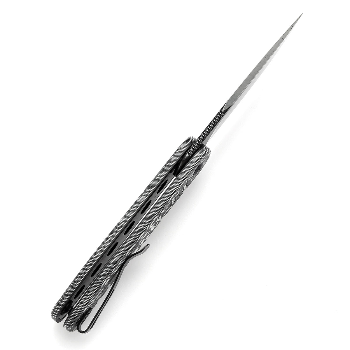 Tenable Einar 碳纤维手柄  Nitro-V钢  T2072A4  黑白色  500
