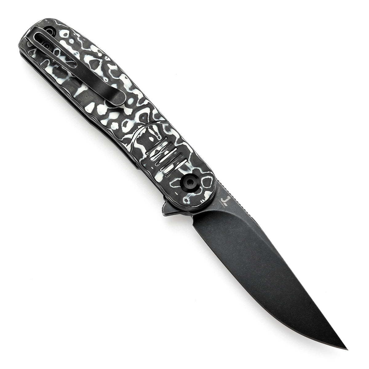 Tenable Einar 碳纤维手柄  Nitro-V钢  T2072A4  黑白色  500