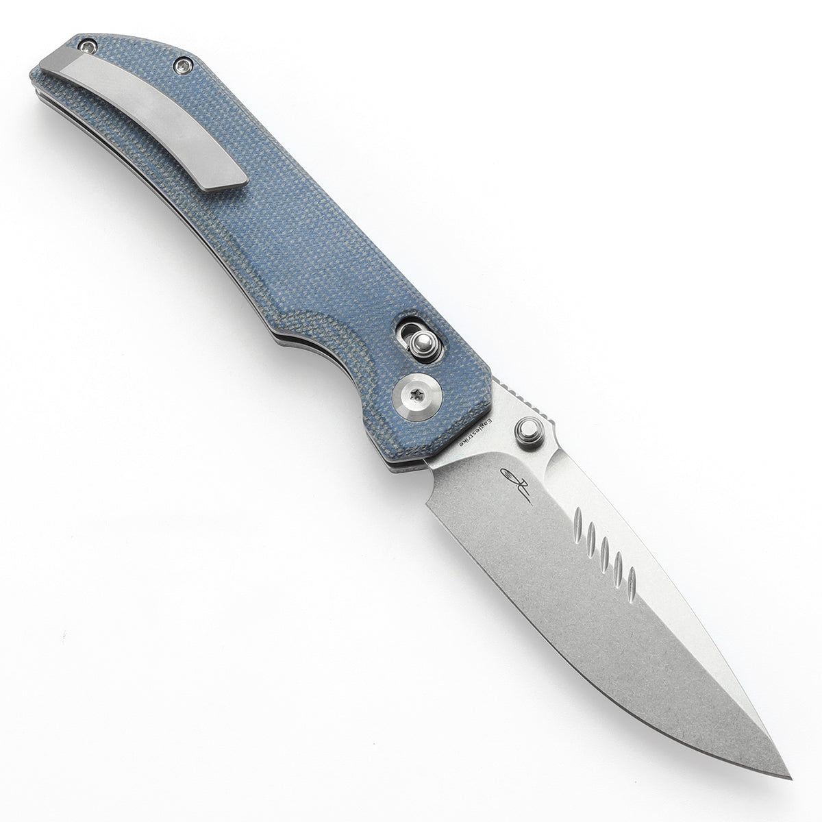 Tenable Eaglestrike  Micarta 手柄  Nitro-V钢  T1095V2  蓝色  500