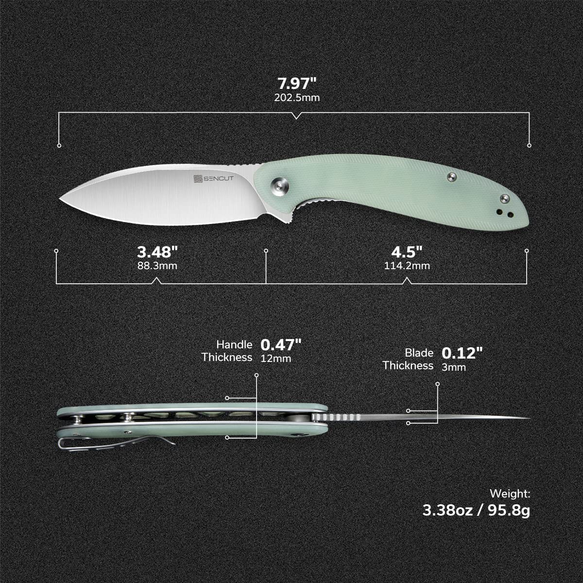 SENCUT San Angelo 9Cr18MoV钢   G10手柄   S21003-2  自然色   260