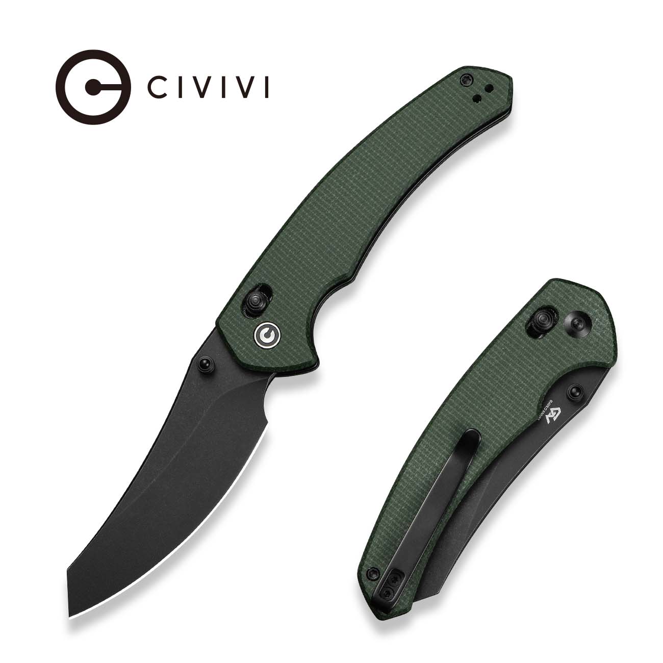 CIVIVI Sixgill Nitro-V钢 Micarta手柄 C24050-3 绿色 560