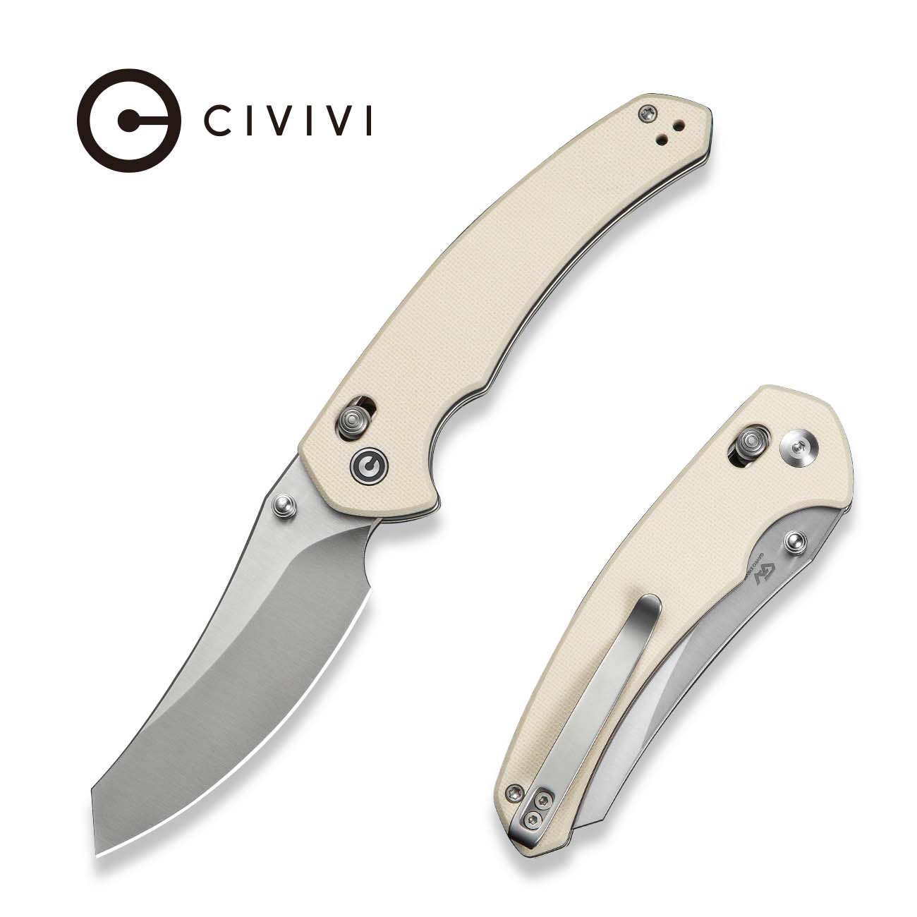 CIVIVI Sixgill Nitro-V钢 G10手柄 C24050-2 象牙白 500