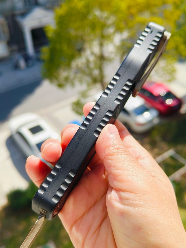 【寄售】Heretic Knives 异教徒 定制版 限量版 大马士革钢 铝+鳄鱼皮 OTF 黑色 9000