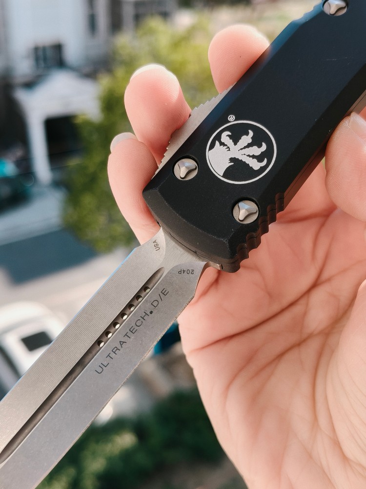 【售完】Microtech 122-10 Ultratech D/E CTS-204P钢 铝合金柄 黑色 1800
