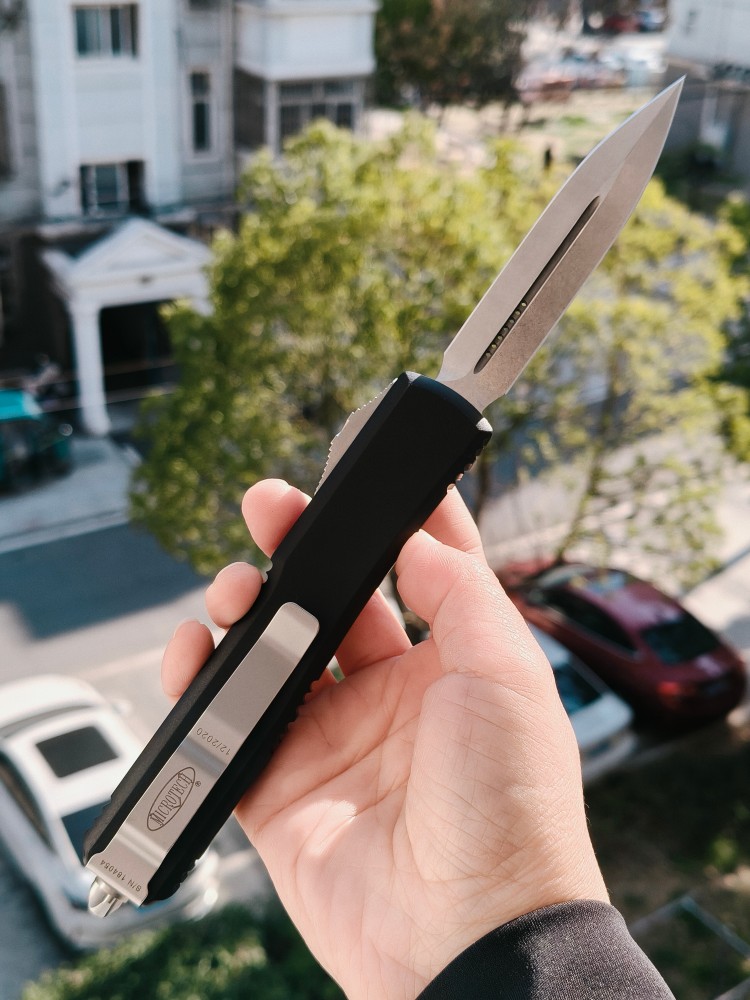 【售完】Microtech 122-10 Ultratech D/E CTS-204P钢 铝合金柄 黑色 1800