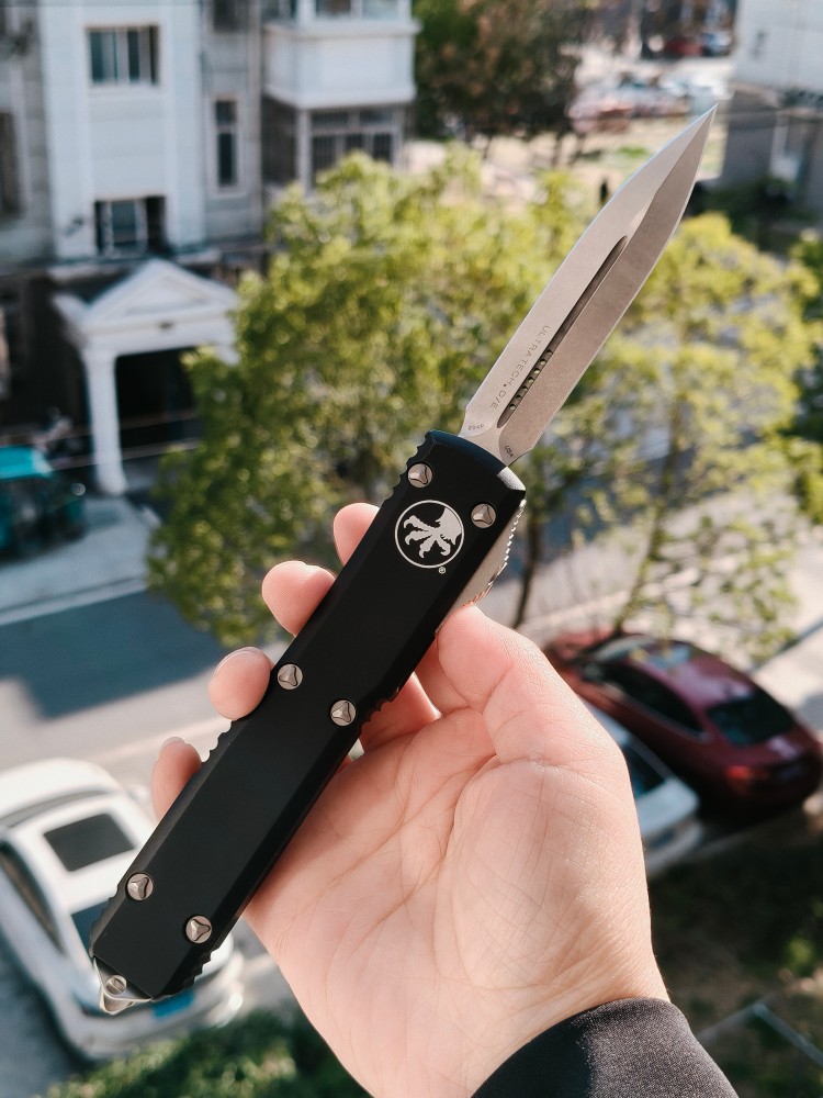 【售完】Microtech 122-10 Ultratech D/E CTS-204P钢 铝合金柄 黑色 1800