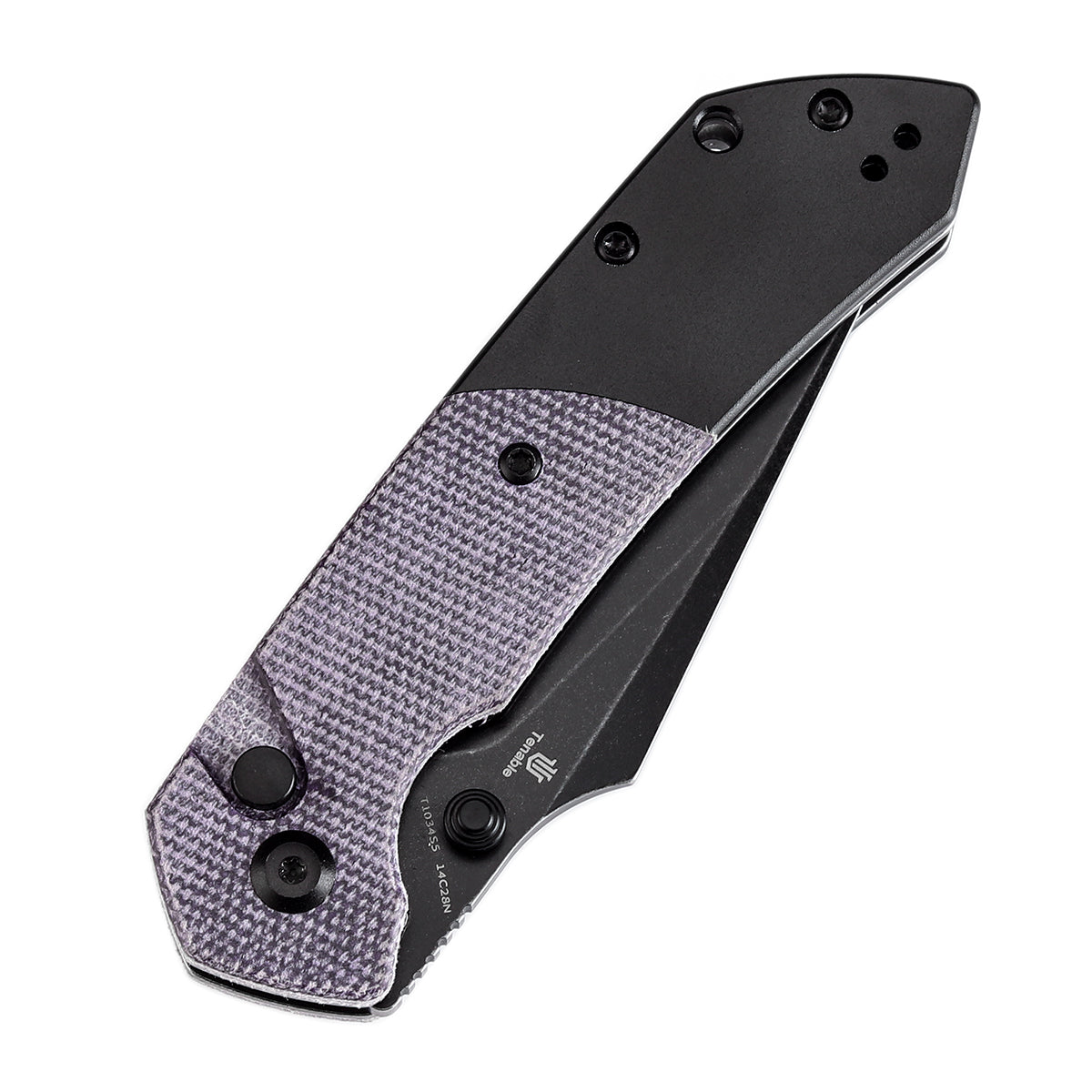 Tenable Fenrir 14C28N钢 Micarta+铝制手柄 T1034S5 紫色 500