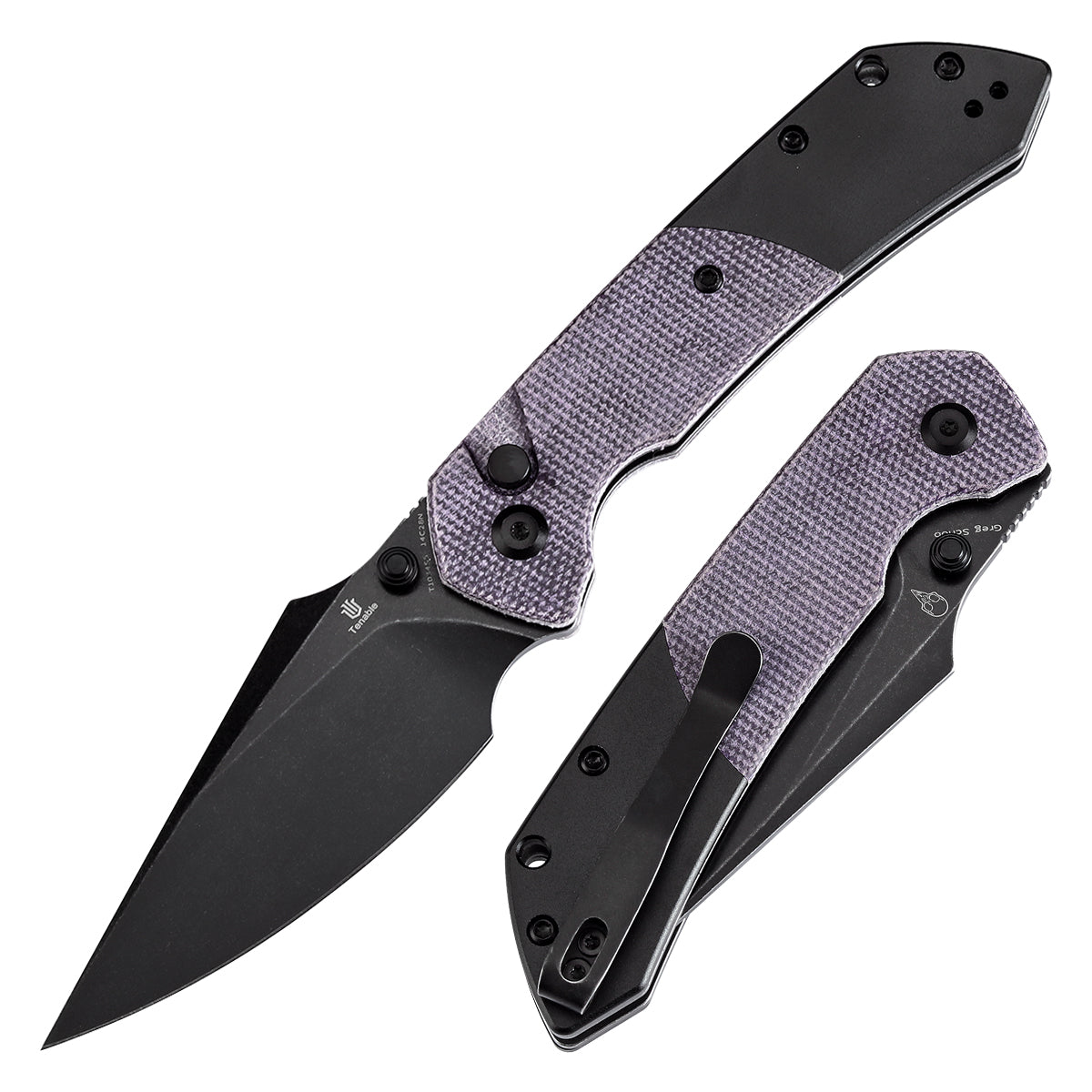 Tenable Fenrir 14C28N钢 Micarta+铝制手柄 T1034S5 紫色 500