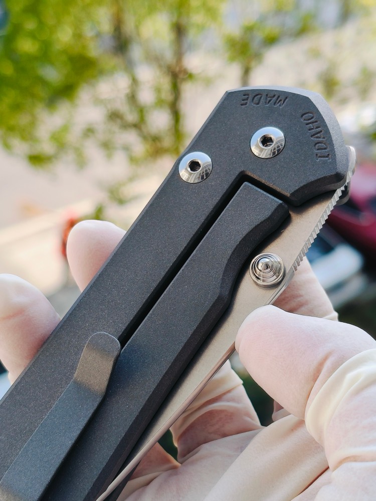 【寄售】Chris Reeve Large Sebenza 31 S45VN钢 钛柄 双银色推刀钮 4200