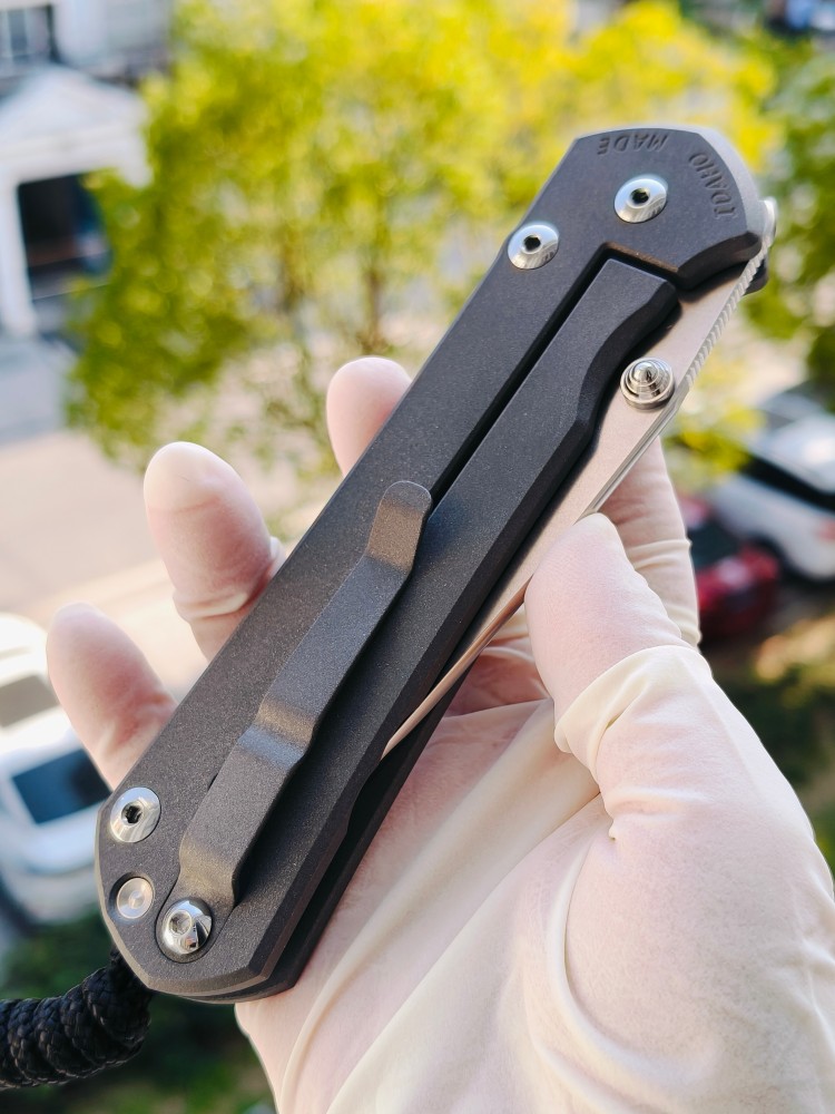 【寄售】Chris Reeve Large Sebenza 31 S45VN钢 钛柄 双银色推刀钮 4200