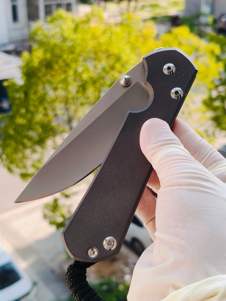 【寄售】Chris Reeve Large Sebenza 31 S45VN钢 钛柄 双银色推刀钮 4200