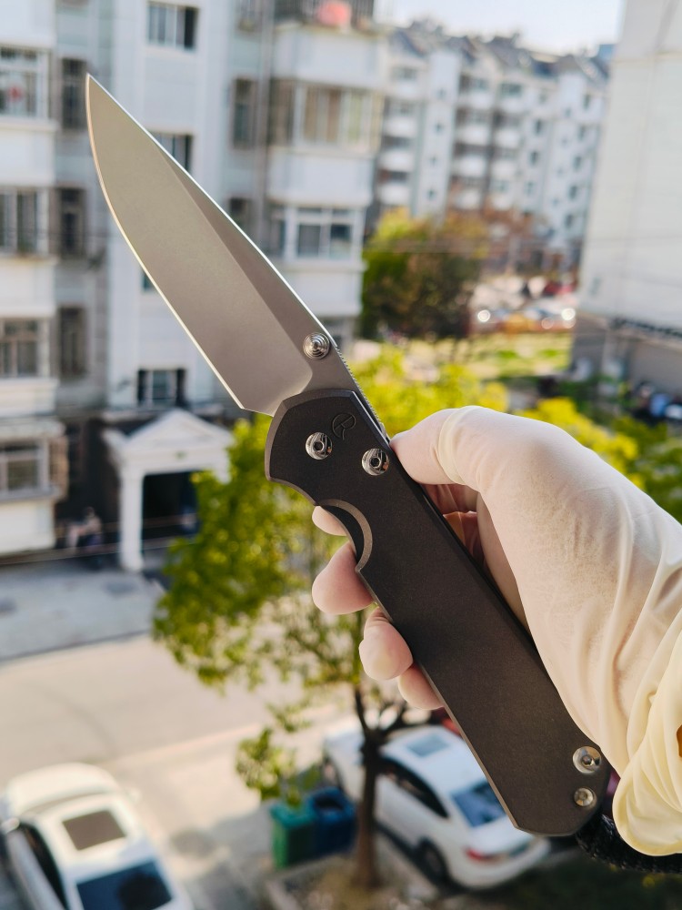 【寄售】Chris Reeve Large Sebenza 31 S45VN钢 钛柄 双银色推刀钮 4200