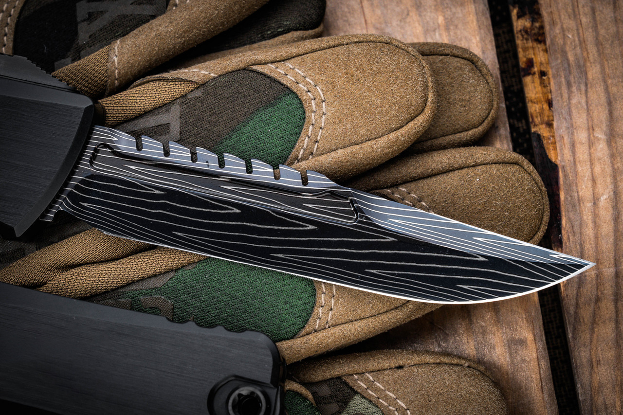 Microtech/Marfione Select Combat Troodon Gen III OTF  大马士革钢 铝制手柄  MCT1217-16MS3 黑色 16250