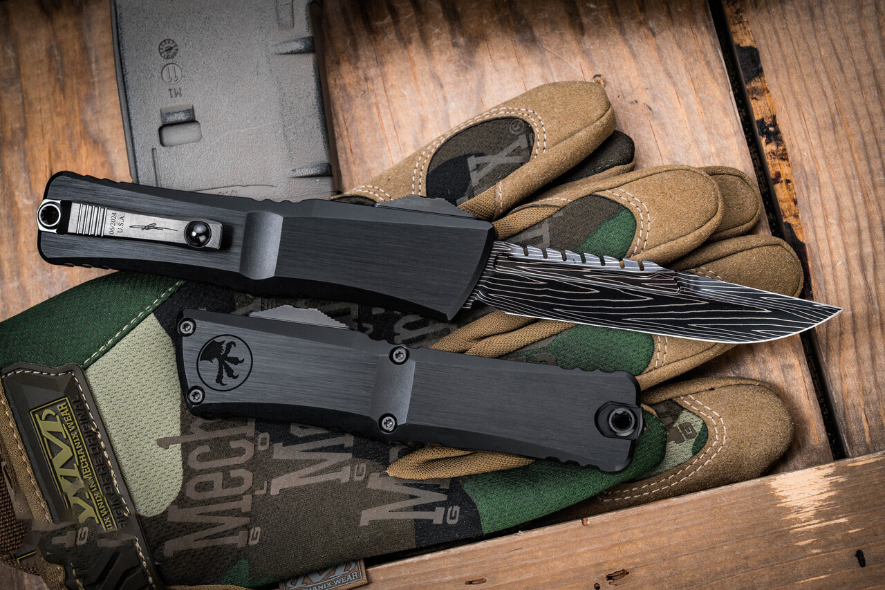 Microtech/Marfione Select Combat Troodon Gen III OTF  大马士革钢 铝制手柄  MCT1217-16MS3 黑色 16250