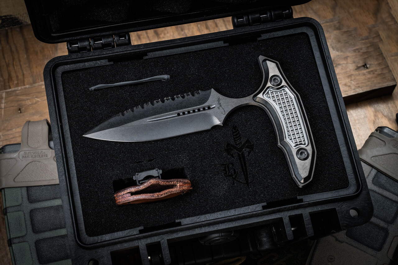 Marfione Custom/Bastinelli M390钢 钛手柄 EK-1795 钛黑色 24500