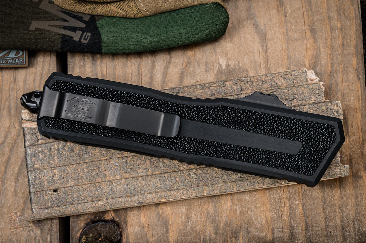 Microtech/Marfione Select Scarab II Gen III OTF  大马士革钢 不锈钢手柄 MCT1279-16MS2 黑色 18550