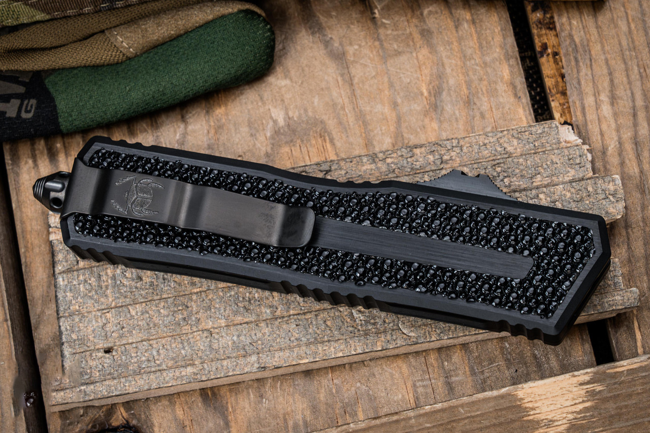 Microtech Marfione Select Scarab II Gen III OTF 大马士革钢 铝制手柄 MCT1279-16MS1 黑色 18850