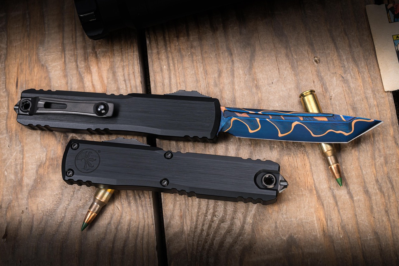 Microtech Ultratech Gen III OTF 大马士革钢 重型合金手柄 MCT1123-16MS2 黑色 14950