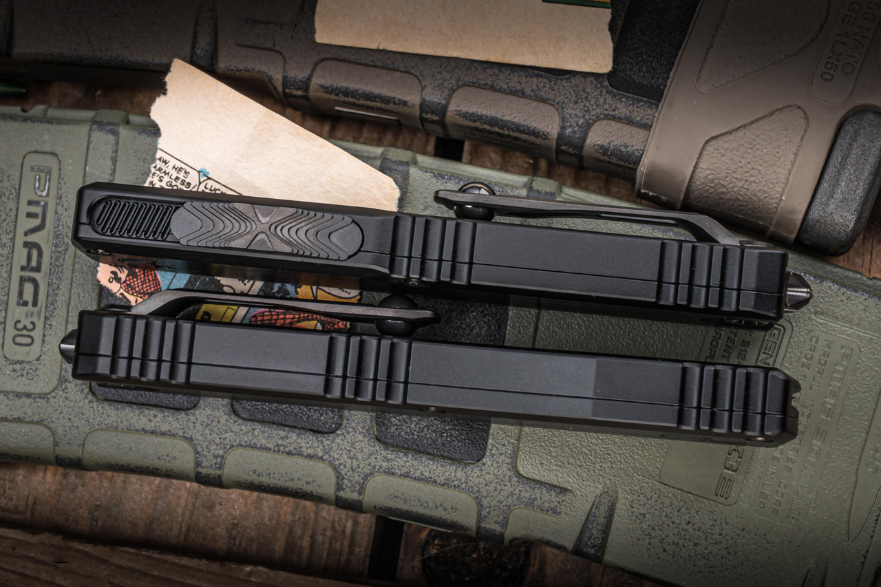 Microtech/Marfione Select Ultratech Gen III ZBP OTF大马士革钢 铝制手柄 MCT1122-16MS1 黑色 13600