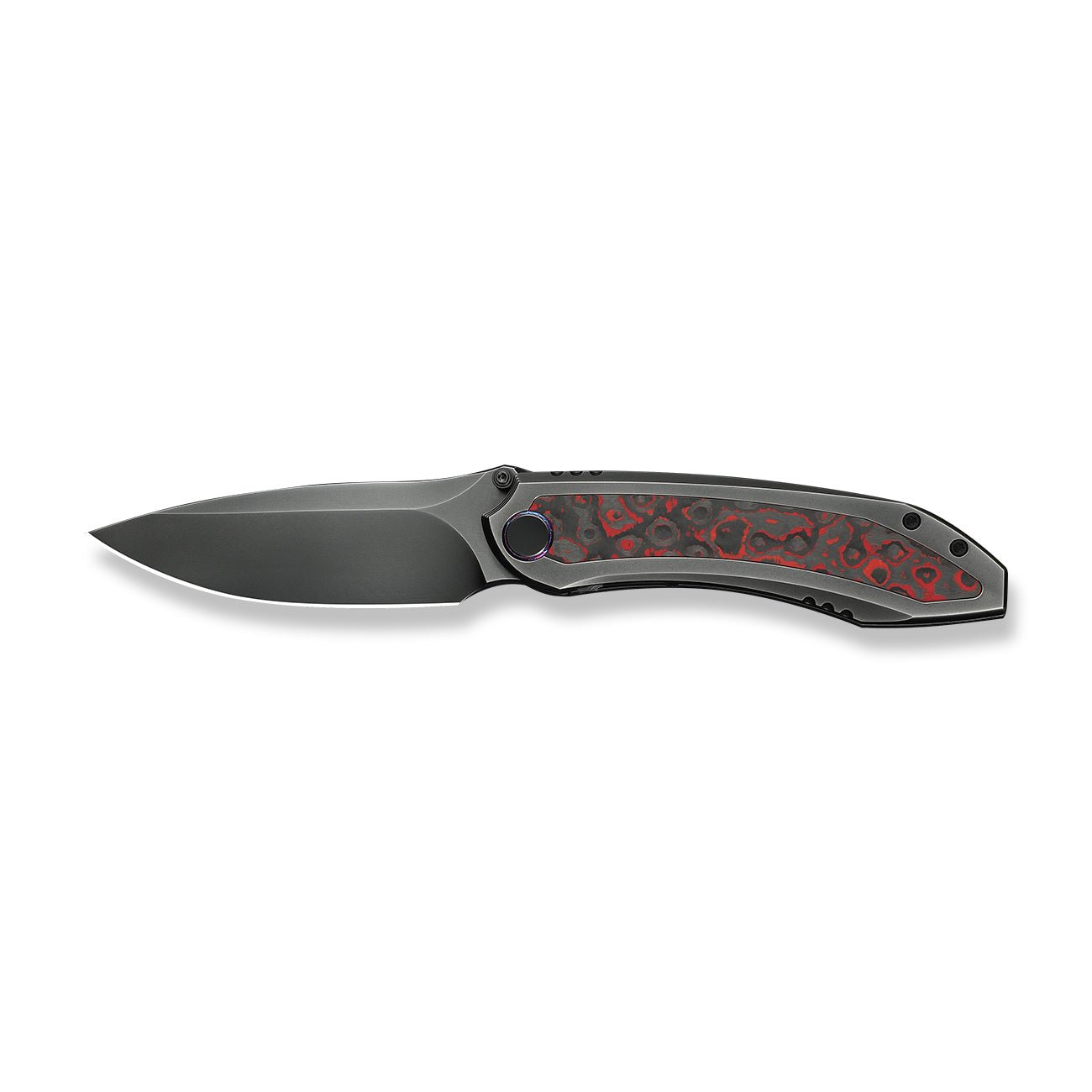 WEKNIFE Winsome M390钢 碳纤维+钛手柄 WE23092-4 黑红色 3000