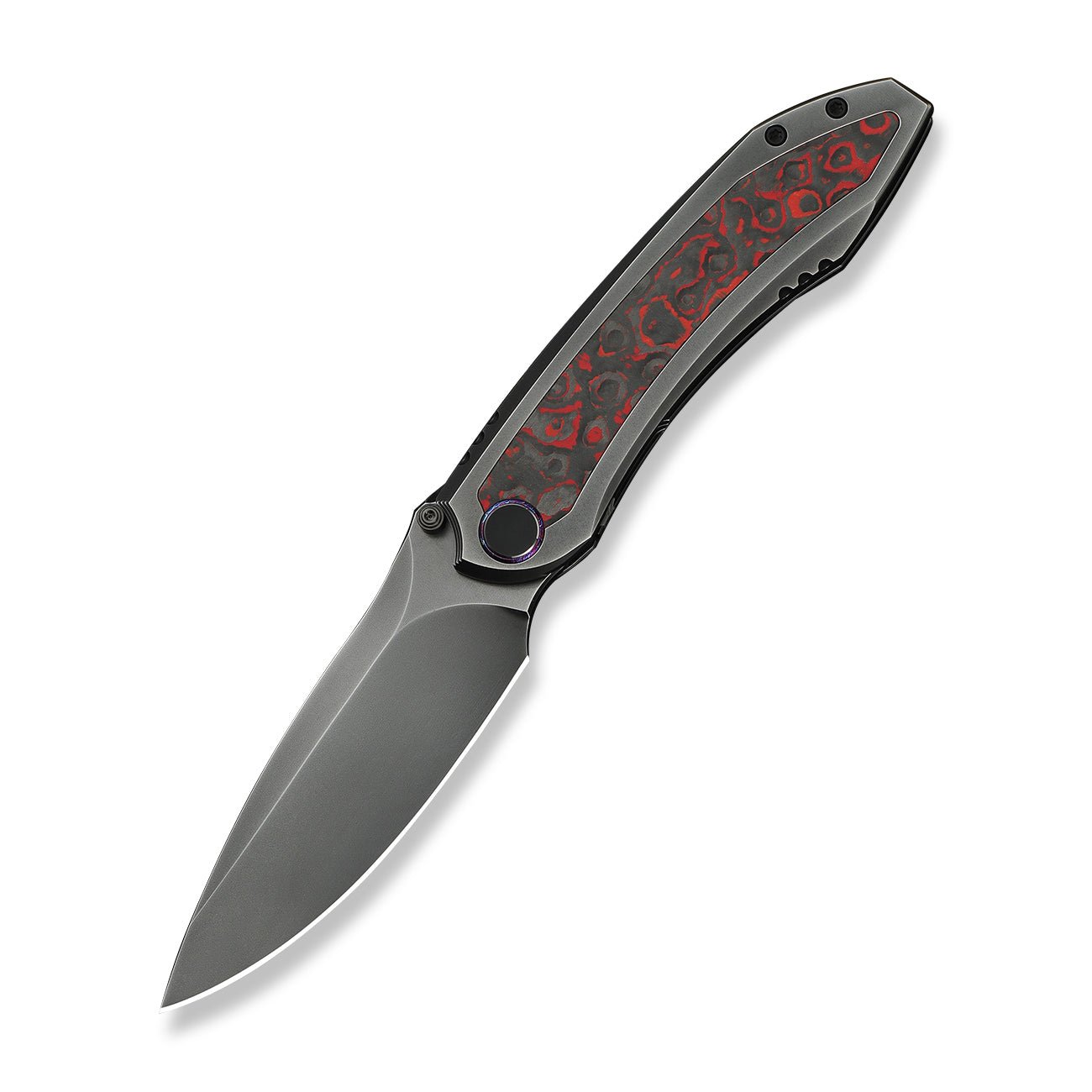 WEKNIFE Winsome M390钢 碳纤维+钛手柄 WE23092-4 黑红色 3000