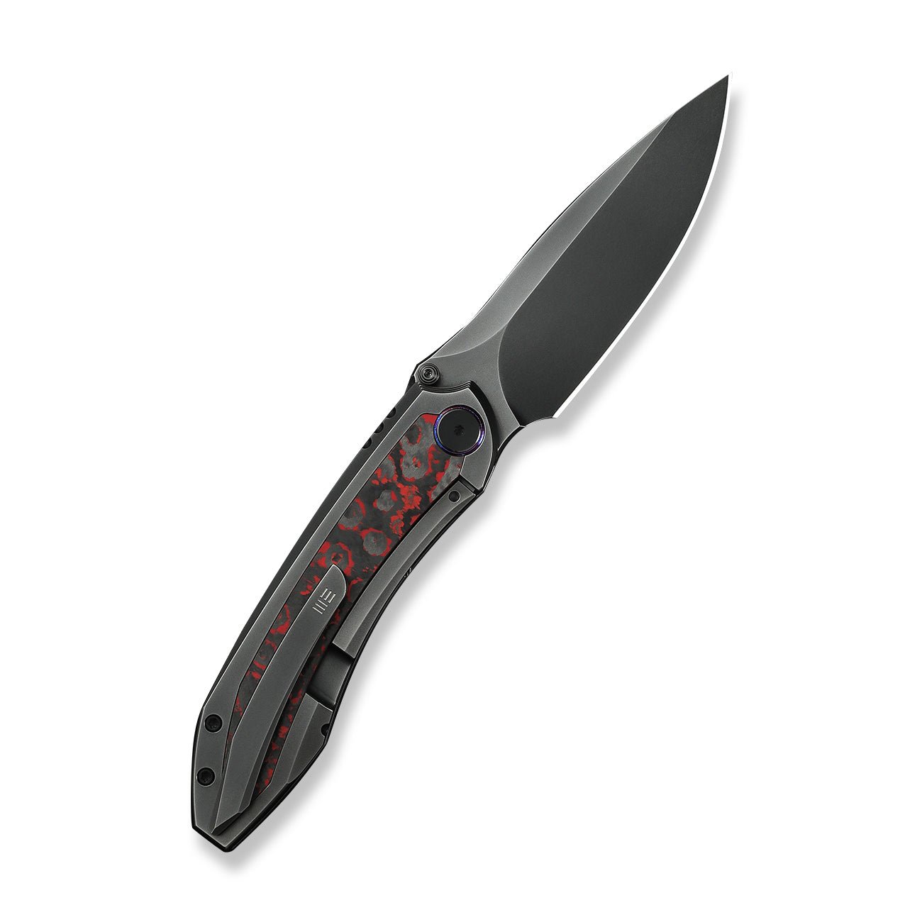 WEKNIFE Winsome M390钢 碳纤维+钛手柄 WE23092-4 黑红色 3000