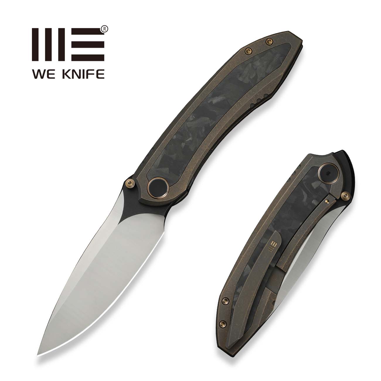 WEKNIFE Winsome  M390钢 碳纤维+钛手柄 WE23092-3 青铜+黑色 2580