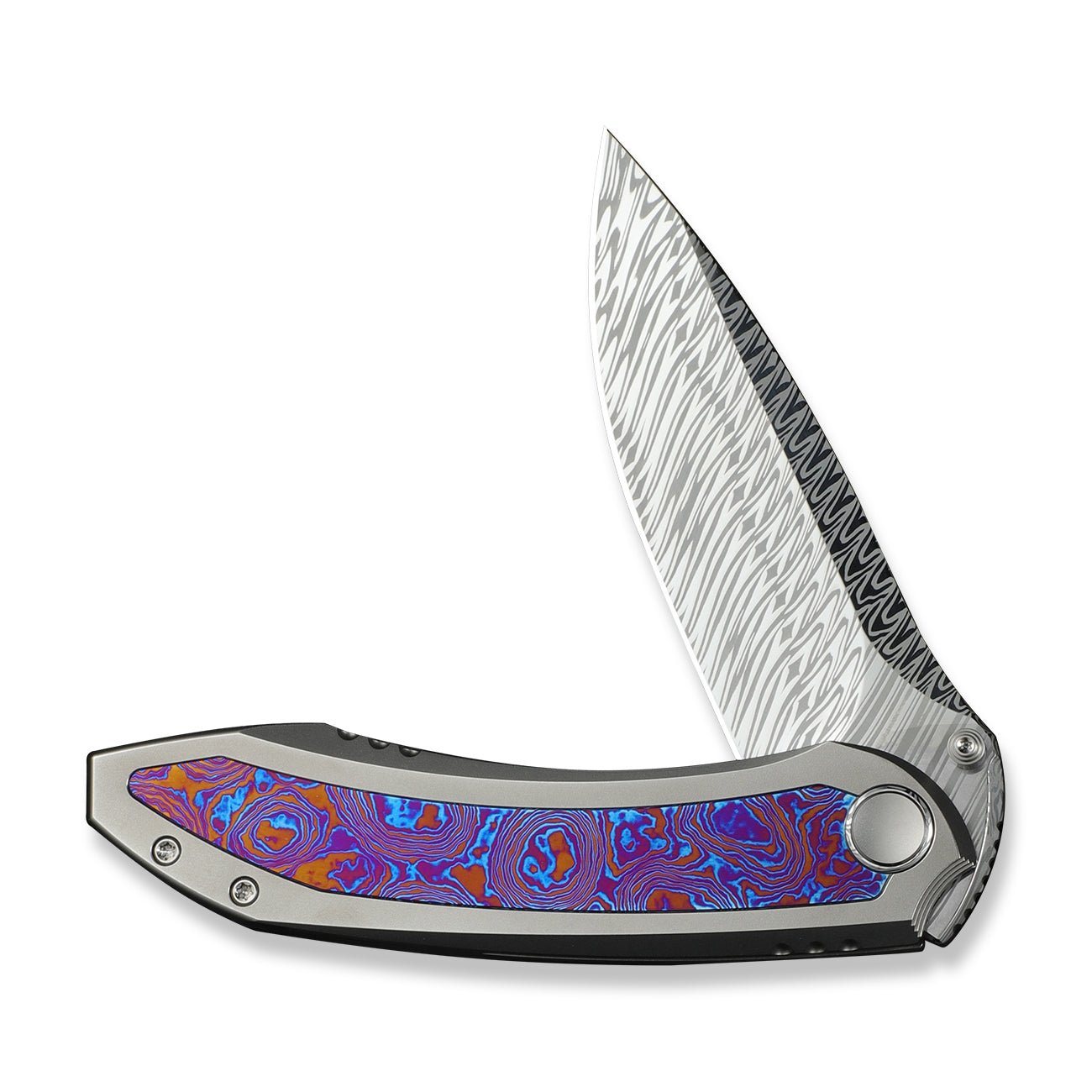 WEKNIFE Winsome  大马士革钢 钛手柄 WE23092-DS1 火焰色 6660