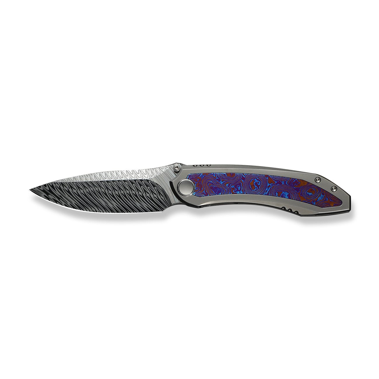 WEKNIFE Winsome  大马士革钢 钛手柄 WE23092-DS1 火焰色 6660